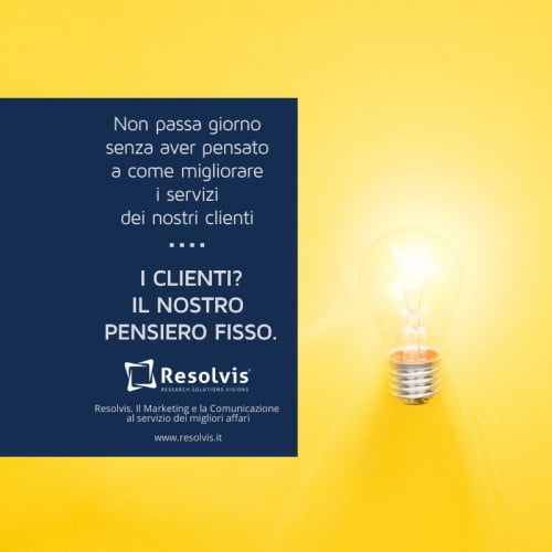 I clienti? Il nostro pensiero fisso.Oggi raccontiamo il&#8230;, Resolvis | Marketing | Comunicazione | Matera | Business | Produzione Web | Produzione siti internet | Startup | Innovazione | Ricerca | E-commerce