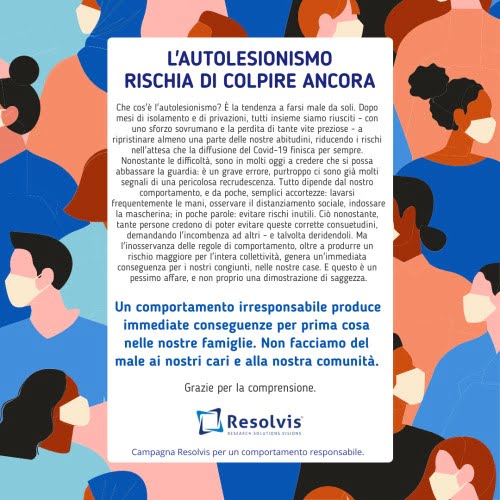 L&#8217;AUTOLESIONISMO RISCHIA DICOLPIRE ANCORAChe cos&#8217;è&#8230;, Resolvis | Marketing | Comunicazione | Matera | Business | Produzione Web | Produzione siti internet | Startup | Innovazione | Ricerca | E-commerce