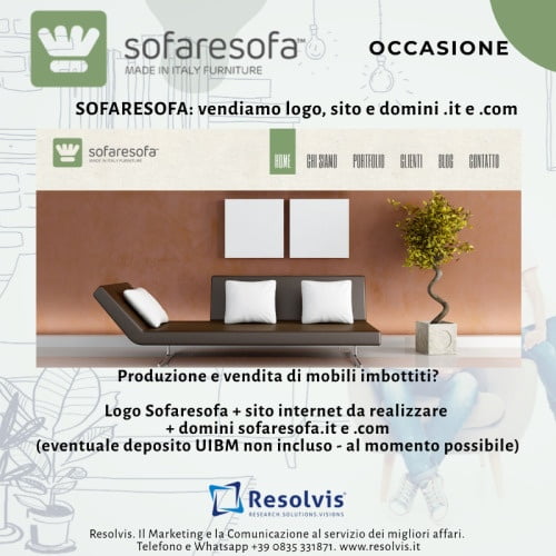 Hai un&#8217;attività di produzione e/o vendita di mobili imbottiti, e&#8230;, Resolvis | Marketing | Comunicazione | Matera | Business | Produzione Web | Produzione siti internet | Startup | Innovazione | Ricerca | E-commerce