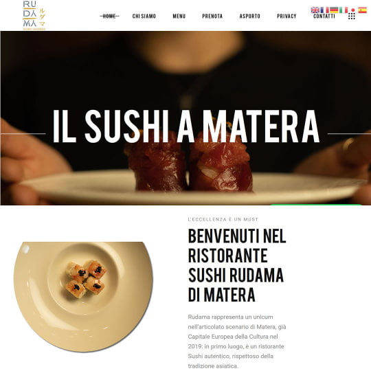 Rudama Matera Sushi Restaurant ha il suo nuovo sito internet, Resolvis | Marketing | Comunicazione | Matera | Business | Produzione Web | Produzione siti internet | Startup | Innovazione | Ricerca | E-commerce
