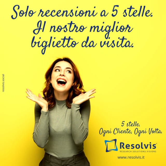 Solo recensioni a 5 stelle. Il nostro miglior biglietto da visita.
