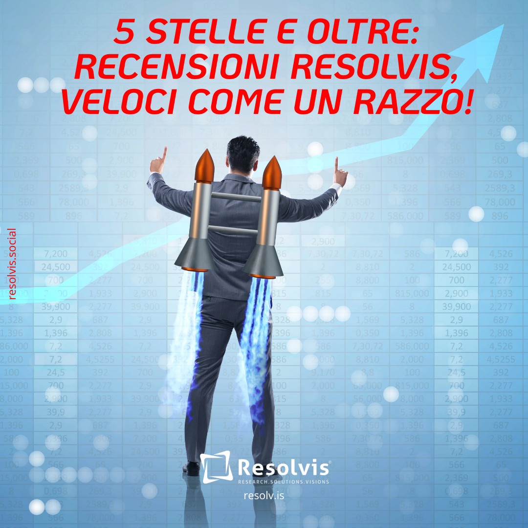 5 stelle e oltre: recensioni Resolvis, veloci come un razzo!, Resolvis | Marketing | Comunicazione | Matera | Business | Produzione Web | Produzione siti internet | Startup | Innovazione | Ricerca | E-commerce